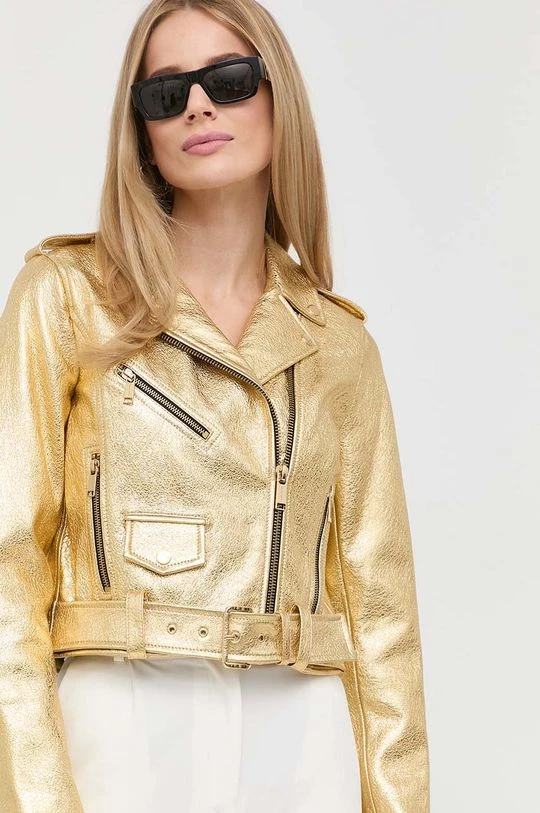 Γυναικεία Κοντά μπουφάν Δερμάτινη ραμονέσκα MICHAEL Michael Kors χρώμα: χρυσαφί, 6 Γυναικεία Κοντά μπουφάν Δερμάτινη ραμονέσκα MICHAEL Michael Kors χρώμα: χρυσαφί, - Image 4