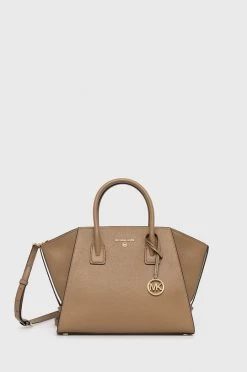 Γυναικεία Τσάντες Shopper και Tote Δερμάτινη τσάντα MICHAEL Michael Kors μαύρο