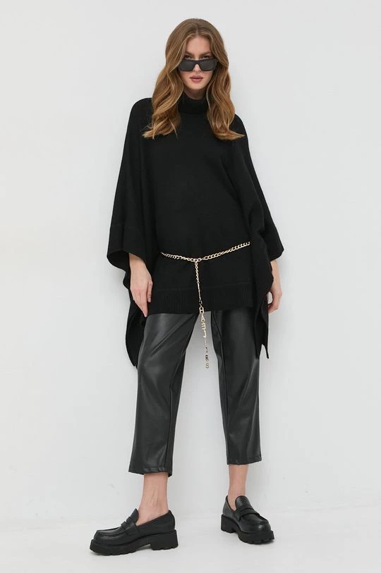 Γυναικεία Πόντσο με μείγμα μαλλιού MICHAEL Michael Kors χρώμα: μαύρο, 3 Γυναικεία Πόντσο με μείγμα μαλλιού MICHAEL Michael Kors χρώμα: μαύρο,
