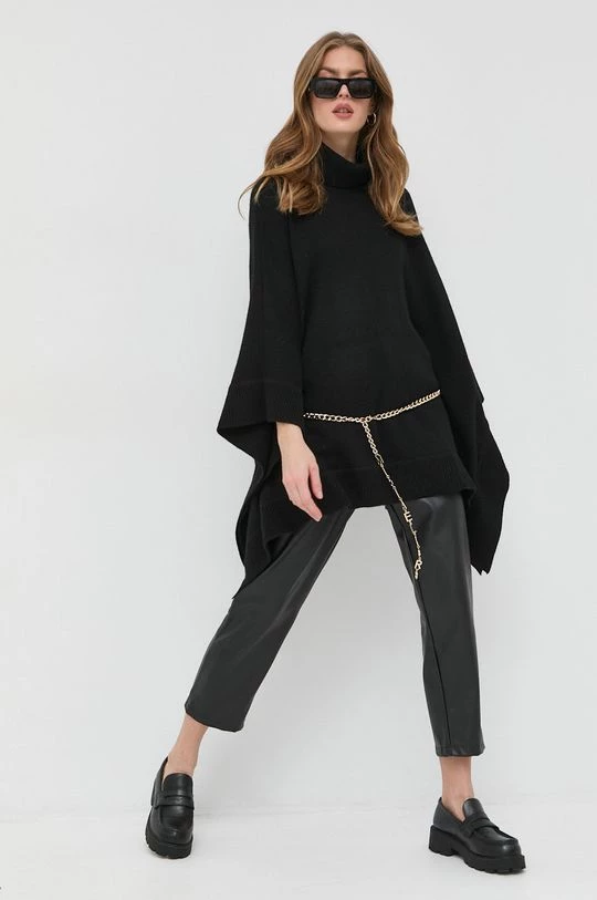 Γυναικεία Πόντσο με μείγμα μαλλιού MICHAEL Michael Kors χρώμα: μαύρο, 6 Γυναικεία Πόντσο με μείγμα μαλλιού MICHAEL Michael Kors χρώμα: μαύρο, - Image 4