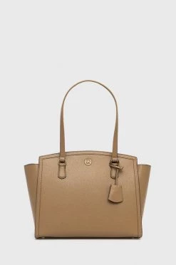 Γυναικεία Τσάντες Shopper και Tote Δερμάτινη τσάντα MICHAEL Michael Kors καφέ