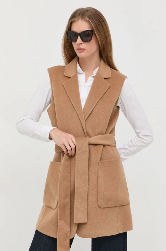 Γυναικεία Γιλέκα Μάλλινο γιλέκο MICHAEL Michael Kors καφέ 3 Γυναικεία Γιλέκα Μάλλινο γιλέκο MICHAEL Michael Kors καφέ