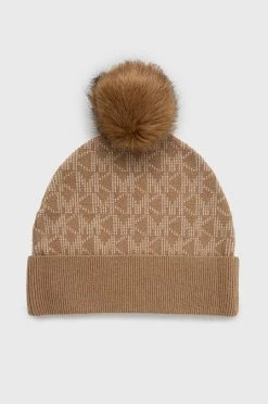 Γυναικεία Σκουφιά Μάλλινο σκουφί MICHAEL Michael Kors καφέ,