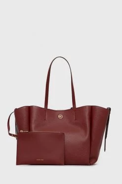 Γυναικεία Τσάντες Shopper και Tote Δερμάτινη τσάντα MICHAEL Michael Kors καφέ