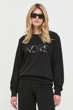 Γυναικεία Χωρίς φερμουάρ Βαμβακερή μπλούζα MICHAEL Michael Kors χρώμα: μαύρο,