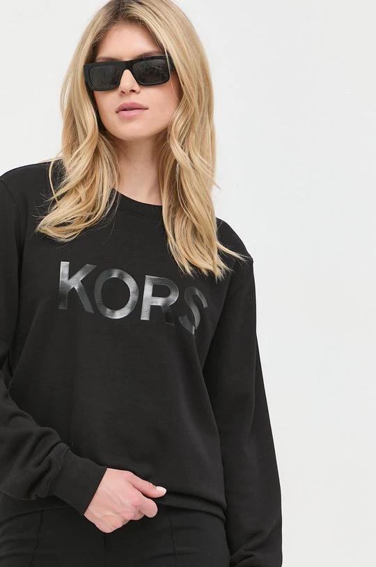 Γυναικεία Χωρίς φερμουάρ Βαμβακερή μπλούζα MICHAEL Michael Kors χρώμα: μαύρο, 6 Γυναικεία Χωρίς φερμουάρ Βαμβακερή μπλούζα MICHAEL Michael Kors χρώμα: μαύρο, - Image 4