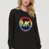 Γυναικεία Μπλούζες Βαμβακερή μπλούζα MICHAEL Michael Kors χρώμα: μαύρο -Michael Kors Κατάστημα unnamed file 2010
