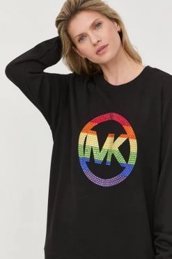 Γυναικεία Μπλούζες Βαμβακερή μπλούζα MICHAEL Michael Kors χρώμα: μαύρο -Michael Kors Κατάστημα unnamed file 2013