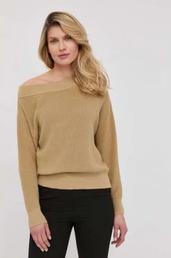 Γυναικεία Χωρίς φερμουάρ Βαμβακερό πουλόβερ MICHAEL Michael Kors χρώμα: μπεζ,