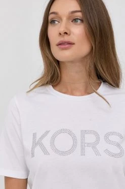 Γυναικεία Κοντομάνικο Βαμβακερό μπλουζάκι MICHAEL Michael Kors άσπρο -Michael Kors Κατάστημα unnamed file 2326