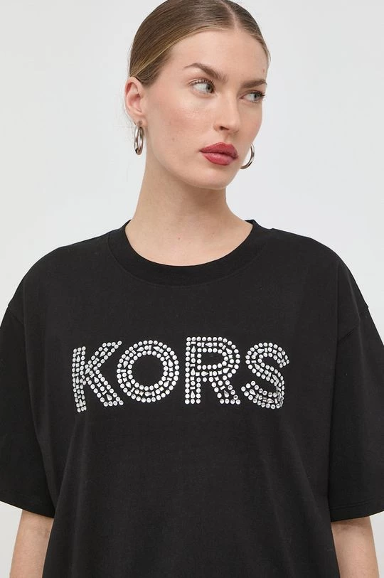 Γυναικεία Κοντομάνικο Βαμβακερό μπλουζάκι MICHAEL Michael Kors μαύρο 6 Γυναικεία Κοντομάνικο Βαμβακερό μπλουζάκι MICHAEL Michael Kors μαύρο - Image 4