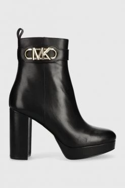 Γυναικεία Μποτάκια Δερμάτινες μπότες MICHAEL Michael Kors Parker χρώμα: μαύρο