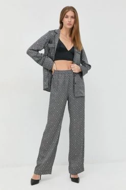 Γυναικεία Υφασμάτινα Παντελόνι MICHAEL Michael Kors μαύρο,