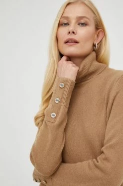 Γυναικεία Χωρίς φερμουάρ Πουλόβερ με μείγμα κασμίρ MICHAEL Michael Kors χρώμα: καφέ,