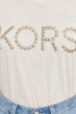 Γυναικεία Κοντομάνικο Βαμβακερό μπλουζάκι MICHAEL Michael Kors μπεζ -Michael Kors Κατάστημα unnamed file 2763