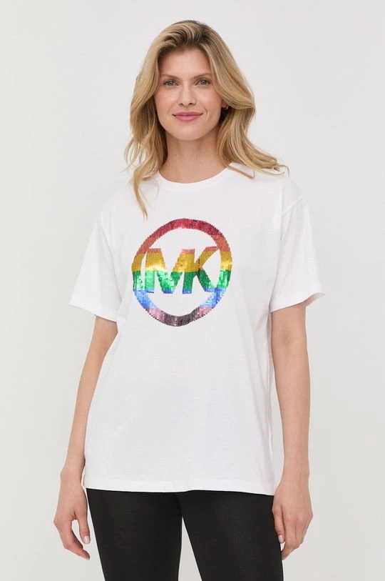 Γυναικεία Κοντομάνικο Βαμβακερό μπλουζάκι MICHAEL Michael Kors άσπρο 4 Γυναικεία Κοντομάνικο Βαμβακερό μπλουζάκι MICHAEL Michael Kors άσπρο - Image 2