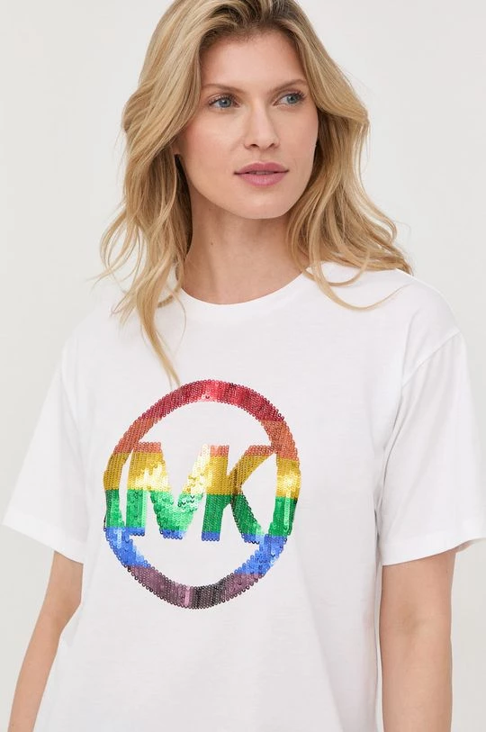 Γυναικεία Κοντομάνικο Βαμβακερό μπλουζάκι MICHAEL Michael Kors άσπρο 6 Γυναικεία Κοντομάνικο Βαμβακερό μπλουζάκι MICHAEL Michael Kors άσπρο - Image 4