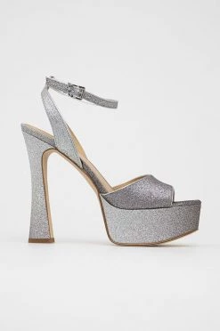 Γυναικεία Πέδιλα με τακούνι Σανδάλια MICHAEL Michael Kors Jenson ασημί
