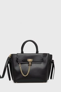 Γυναικεία Τσάντες Shopper και Tote Δερμάτινη τσάντα MICHAEL Michael Kors μαύρο