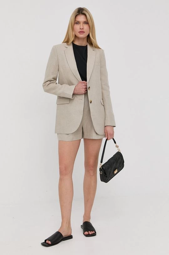 Γυναικεία Σακάκια Λινό πανωφόρι MICHAEL Michael Kors μπεζ, 3 Γυναικεία Σακάκια Λινό πανωφόρι MICHAEL Michael Kors μπεζ,