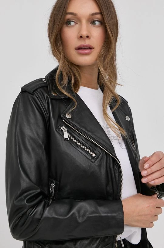 Γυναικεία Κοντά μπουφάν Δερμάτινη ραμονέσκα MICHAEL Michael Kors χρώμα: μαύρο, 6 Γυναικεία Κοντά μπουφάν Δερμάτινη ραμονέσκα MICHAEL Michael Kors χρώμα: μαύρο, - Image 4