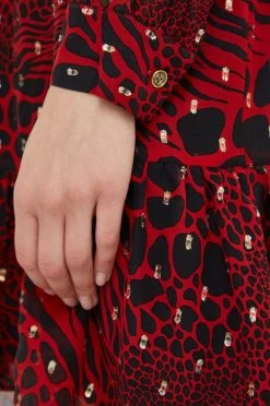 Γυναικεία Φορέματα Φόρεμα από συνδιασμό μεταξιού MICHAEL Michael Kors κόκκινο, -Michael Kors Κατάστημα unnamed file 3213