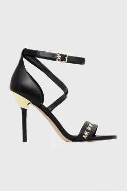 Γυναικεία Πέδιλα με τακούνι Δερμάτινα σανδάλια MICHAEL Michael Kors Astrid μαύρο