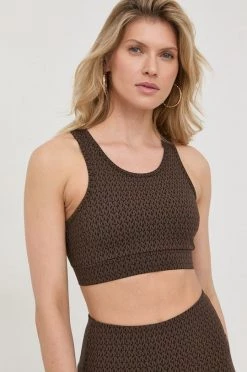 Γυναικεία Αμάνικος Top MICHAEL Michael Kors καφέ