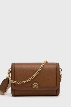 Γυναικεία Τσάντες χιαστί Δερμάτινη τσάντα MICHAEL Michael Kors καφέ