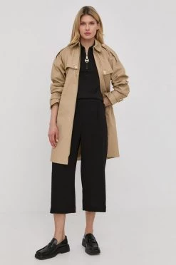 Γυναικεία Υφασμάτινα Παντελόνι MICHAEL Michael Kors χρώμα: μαύρο,