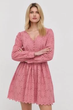 Γυναικεία Φορέματα Βαμβακερό φόρεμα MICHAEL Michael Kors ροζ,