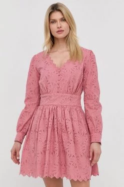 Γυναικεία Φορέματα Βαμβακερό φόρεμα MICHAEL Michael Kors ροζ, -Michael Kors Κατάστημα unnamed file 3420