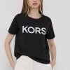 Γυναικεία Κοντομάνικο Βαμβακερό μπλουζάκι MICHAEL Michael Kors μαύρο