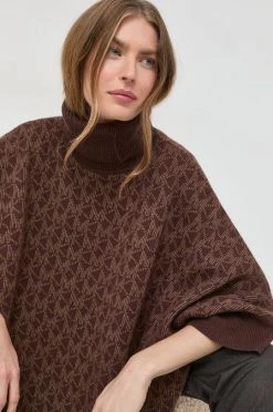 Γυναικεία Πόντσο με μείγμα μαλλιού MICHAEL Michael Kors καφέ -Michael Kors Κατάστημα unnamed file 355