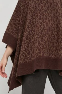 Γυναικεία Πόντσο με μείγμα μαλλιού MICHAEL Michael Kors καφέ -Michael Kors Κατάστημα unnamed file 356