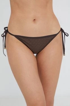 Γυναικεία Μπικίνι Σλιπ κολύμβησης MICHAEL Michael Kors καφέ