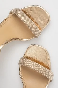 Γυναικεία Πέδιλα με τακούνι Σανδάλια MICHAEL Michael Kors Carrie χρυσαφί -Michael Kors Κατάστημα unnamed file 3860