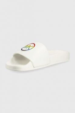 Γυναικεία Σαγιονάρες Δερμάτινες παντόφλες MICHAEL Michael Kors Gilmore χρώμα: άσπρο -Michael Kors Κατάστημα unnamed file 3886