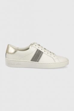 Γυναικεία Sneakers Δερμάτινα παπούτσια MICHAEL Michael Kors Irving Stripe Lace Up μπεζ