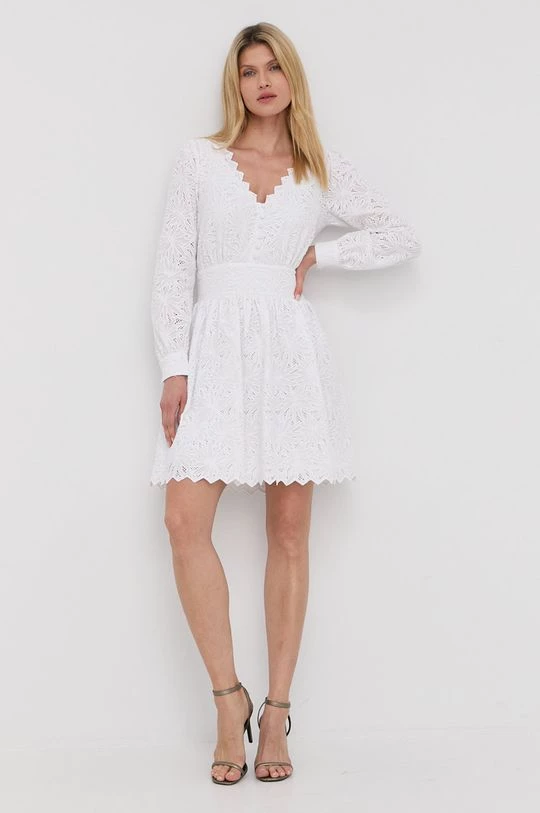 Γυναικεία Φορέματα Βαμβακερό φόρεμα MICHAEL Michael Kors άσπρο, 3 Γυναικεία Φορέματα Βαμβακερό φόρεμα MICHAEL Michael Kors άσπρο,