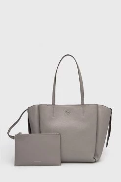 Γυναικεία Τσάντες Shopper και Tote Δερμάτινη τσάντα MICHAEL Michael Kors γκρι