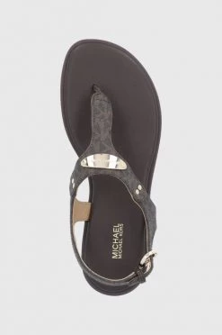 Γυναικεία Σανδάλια MICHAEL Michael Kors Mk Plate Thong χρώμα: καφέ -Michael Kors Κατάστημα unnamed file 4122