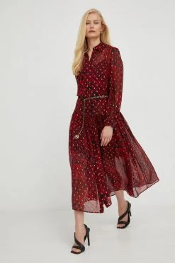 Γυναικεία Φορέματα Φόρεμα από συνδιασμό μεταξιού MICHAEL Michael Kors κόκκινο, -Michael Kors Κατάστημα unnamed file 763