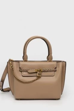 Γυναικεία Τσάντες Shopper και Tote Δερμάτινη τσάντα MICHAEL Michael Kors καφέ